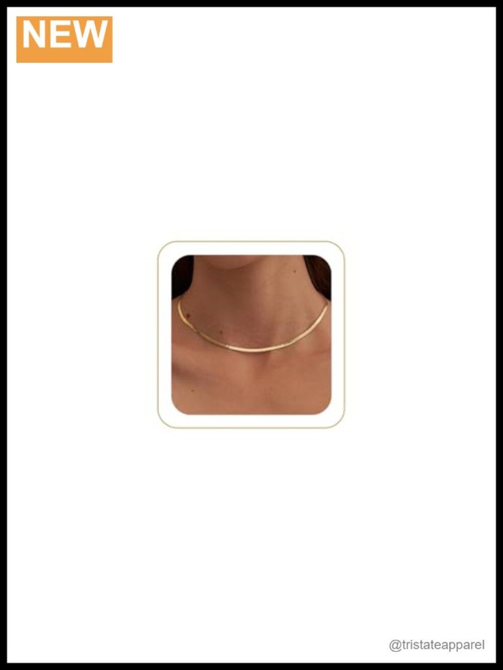 14K Gold Plated Snake Chain Necklace 14 Inch Choker